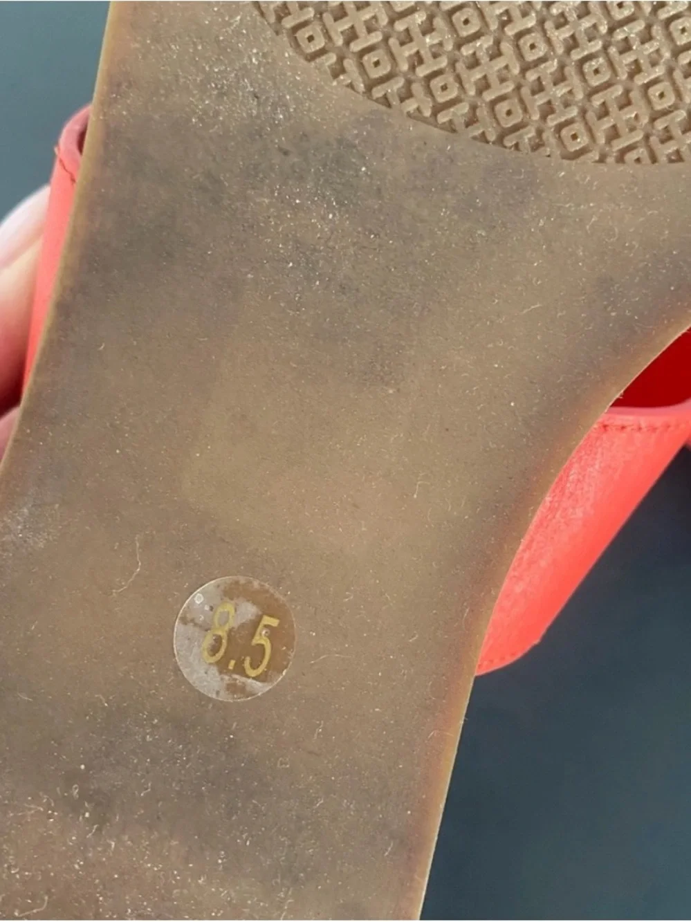 Tory Burch Jamie Full Logo Flat Thong Sandal in Orange